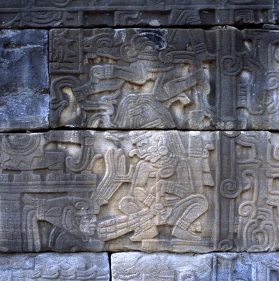 Zentralrelief, Südwand, Südlicher Ballspielplatz, Spätklassische Periode von Pre Columbian